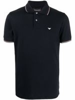 Emporio Armani polo à logo brodé - Bleu