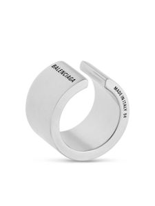 Balenciaga bague Garage à logo imprimé - Argent