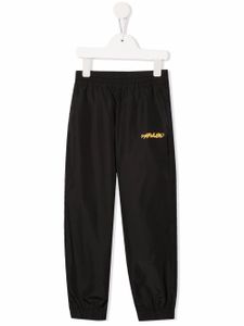 Off-White Kids pantalon à détail de logo - Noir