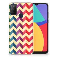 Alcatel 1S (2021) TPU bumper Zigzag Multi Color - thumbnail