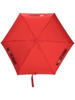 Moschino parapluie à logo imprimé - Rouge