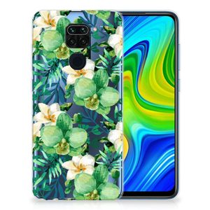 Xiaomi Redmi Note9 TPU Case Orchidee Groen