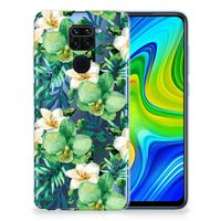 Xiaomi Redmi Note9 TPU Case Orchidee Groen - thumbnail