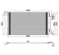 Condensor, airconditioning PowerMax, u.a. für VW