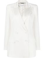 Alberta Ferretti blazer croisé à revers crantés - Blanc