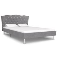 vidaXL Bedframe stof lichtgrijs 120x190 cm