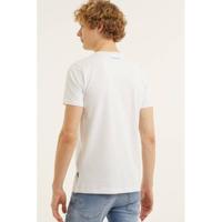 Purewhite T-shirt met logo wit/lichtblauw