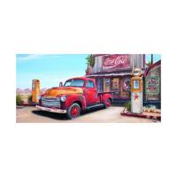 Schilderij Pick-up Truck 40x80cm In Zwart Houten Lijst - thumbnail