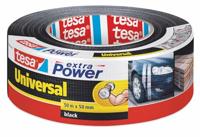 tesa extra Power Universele Ducttape - Tape met Extra Sterke Kleefkracht - Veelzijdige Ducttape voor Repareren, Bevestigen, Afdichten en Meer - Zwart - 1 Rol - 50 m x 50 mm