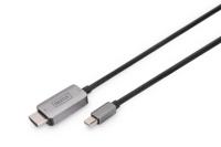 Digitus DB-340109-010-S DisplayPort-kabel DisplayPort / Mini-displayport Aansluitkabel DisplayPort-stekker, Mini DisplayPort-stekker 1 m Zwart Flexibel,