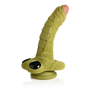 XR Brands Swamp Monster Scaly Silicone Dildo - Black