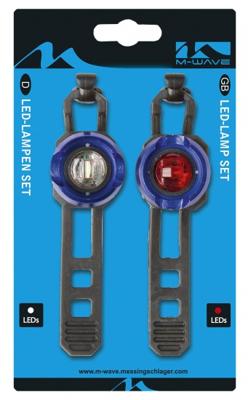 M-Wave Verlichtingsset Apollon Mini A LED Batterij Blauw M-Wave Verlichtingsset Apollon Mini A LED Batterij Blauw