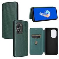 Asus Zenfone 9 Flip Case - Koolstofvezel - Groen - thumbnail