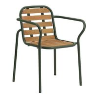 Normann Copenhagen Vig Tuinstoel Robiniahout met Armleuning- Groen - thumbnail