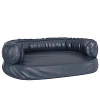 vidaXL Hondenmand ergonomisch schuim 75x53 cm kunstleer donkerblauw, hondenmand, ergonomische hondenmand, honden mand, ergonomisch hondenbed