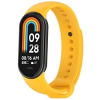 By Qubix - Siliconen bandje - Geel - Compatible met Xiaomi Smart Band 8 & 9 - Compatible Xiaomi bandje