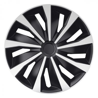 Carpoint wieldoppenset Grip 14 inch zwart/zilver 4 stuks S Carpoint wieldoppenset Grip 14 inch zwart/zilver 4 stuks S