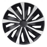 Carpoint wieldoppenset Grip 14 inch zwart/zilver 4 stuks  S