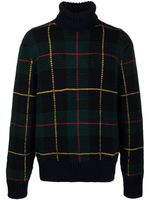 Polo Ralph Lauren manteau en laine à motif tartan - Bleu