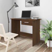 Bureau 100x50x76 cm bewerkt hout bruineikenkleurig