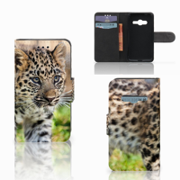 Samsung Galaxy Trend 2 Telefoonhoesje met Pasjes Baby Luipaard