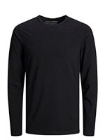Mannen Jack & Jones Eenvoudige Longsleeve Dunne Ronde Hals Trui JJEBASIC Langarm Kledingstuk, Colour:Black, Size:M
