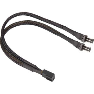 Sharkoon 3-Pin Y-Kabel splitterkabel 0,2 meter, Sleeve