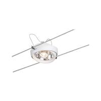 Paulmann 94201 touwlamp Powerline II touwlamp enkele lamp LED spot 2700 K warm wit 1x8W G53 wit 230 / 12V 80VA plafondlamp inclusief lampen