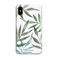 Tropical watercolor leaves: iPhone XS Max Volledig Geprint Hoesje - thumbnail