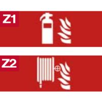 Pictogram sticker Z1/Z2 verticale bevestiging - thumbnail