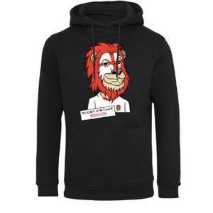 Rugby Vintage - Engeland 'Bored' Lion Hoodie - Zwart