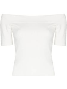 Alexander McQueen t-shirt à épaules dénudées - Blanc