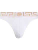 Versace boxer à bordure Greca - Blanc