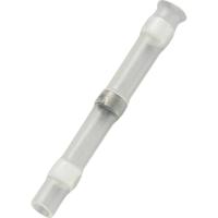 TRU COMPONENTS 736383 Stootverbinder Met krimpkous 0.08 mm² 0.202 mm² Volledig geïsoleerd Wit 30 stuk(s) - thumbnail