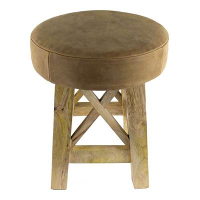 Rond Krukje Vintage Bruin Leer (35 cm)
