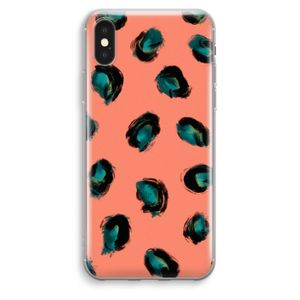 Pink Cheetah: iPhone XS Max Transparant Hoesje