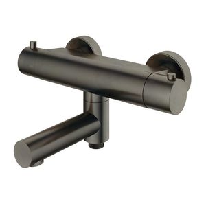 Hotbath Cobber Thermostatische Badkraan met uitloop Verouderd Ijzer B020