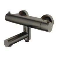 Hotbath Cobber Thermostatische Badkraan met uitloop Verouderd Ijzer B020 - thumbnail