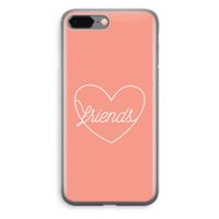 Friends heart: iPhone 8 Plus Transparant Hoesje - thumbnail