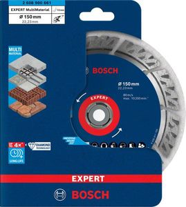 Bosch Accessoires Expert MultiMaterial diamantdoorslijpschijf 150 x 22,23 x 2,4 x 12 mm - 1 stuk(s) - 2608900661