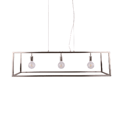 Moderne Hanglamp Sven 120 cm 3 Lichts Nickel Satin