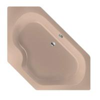 Ligbad Inbouw Xenz Menorca Hoekbad 1-2 Persoons Duobad 145x145x50cm Acryl Bahama Beige Hoogglans met Poten