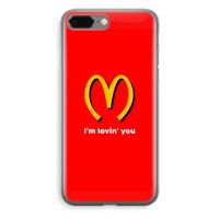 I'm lovin' you: iPhone 8 Plus Transparant Hoesje