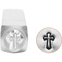 Embossing stempel zilver 6 mm kruis