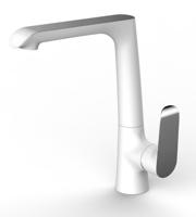 Wiesbaden Casma eenhendel-keukenmengkraan wit/chroom