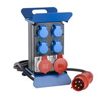 as - Schwabe 60510 Stecky 3+ Draagbare Mobiele Stroomverdeler met 4 Schuko-Stopcontacten en 2 Stopcontacten, IP44