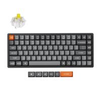 Keychron K2 MAX Draadloos Mechanisch Toetsenbord, 2,4 GHz/Bluetooth/USB-C, RGB, Aluminium Raamwerk, QMK/VIA, Programmeerbare Macro's, Hot-swap, PBT Keycaps, Per Mac Windows, Super Banana Switch
