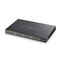 Zyxel 48-poorts hoog aangedreven Gigabit Ethernet PoE+ hybride Cloud Smart Managed Switch (44x RJ-45 + 4X RJ-45/SFP-poorten | 375W 802.3at 802.3af | Metaal | Beperkte levensduur (GS1920-48HPv2)