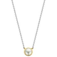 TI SENTO-Milano 34007YP Ketting Crystal Pearl zilver-parel goud- en zilverkleurig-wit 38-48 cm
