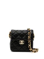 CHANEL Pre-Owned pochette Classic Flap à détail de chaîne (1990) - Noir - thumbnail